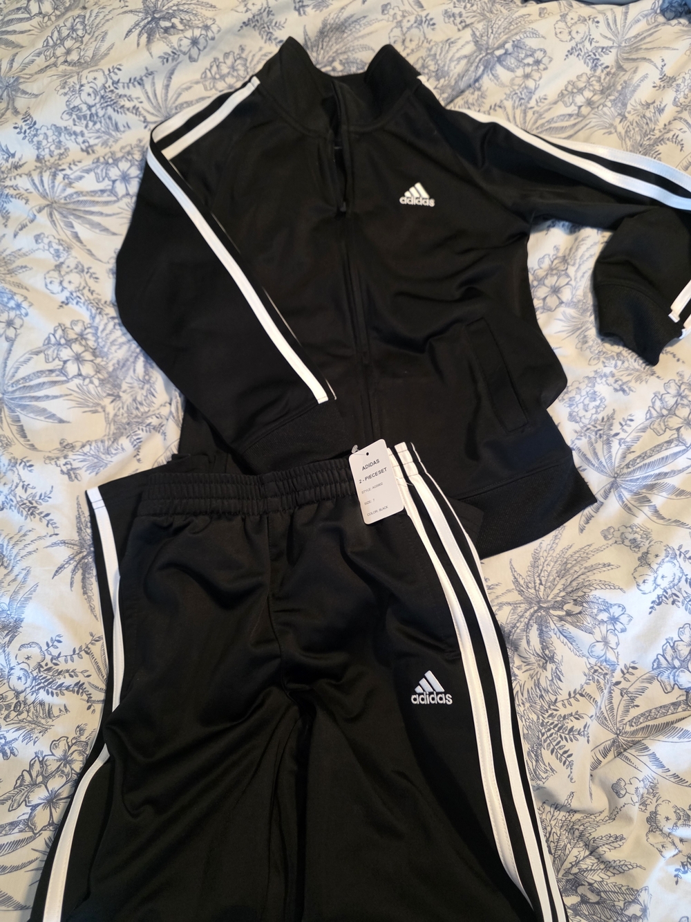 adidas Black Jacket with White Logo Detail